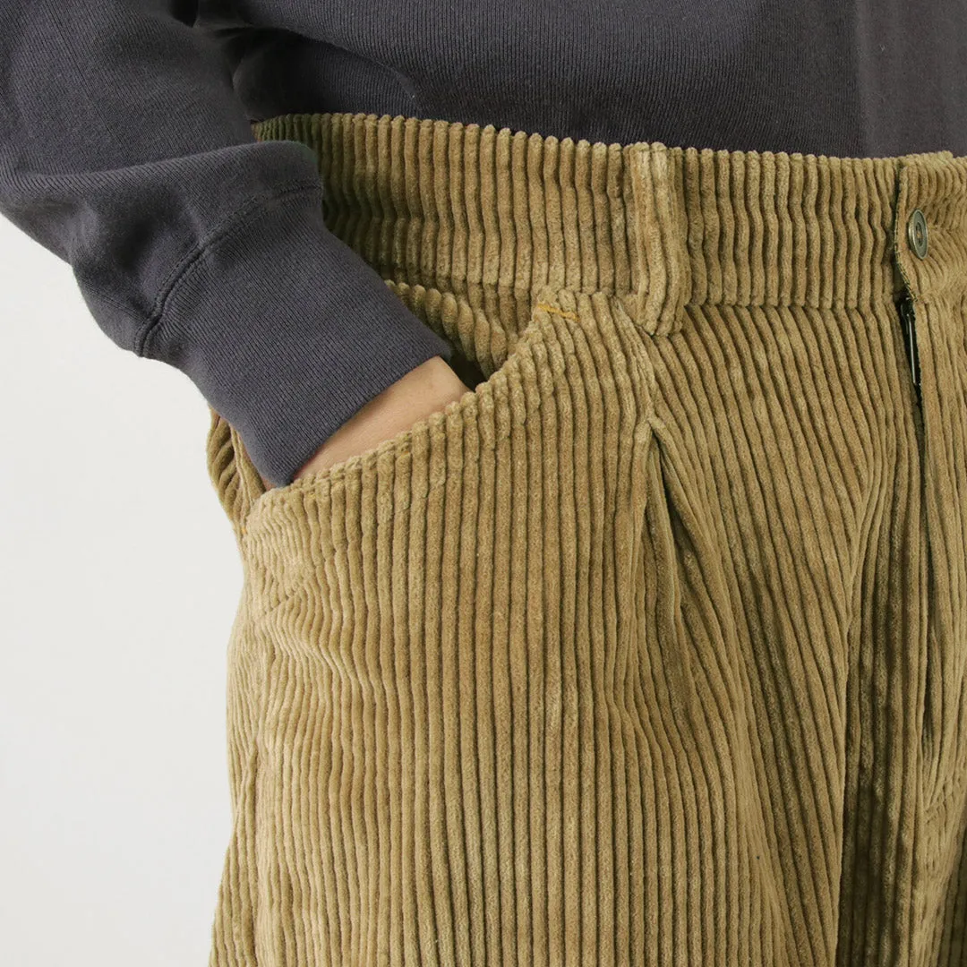 SLOW HANDS / Wide Corduroy Poofy Tuck Pants