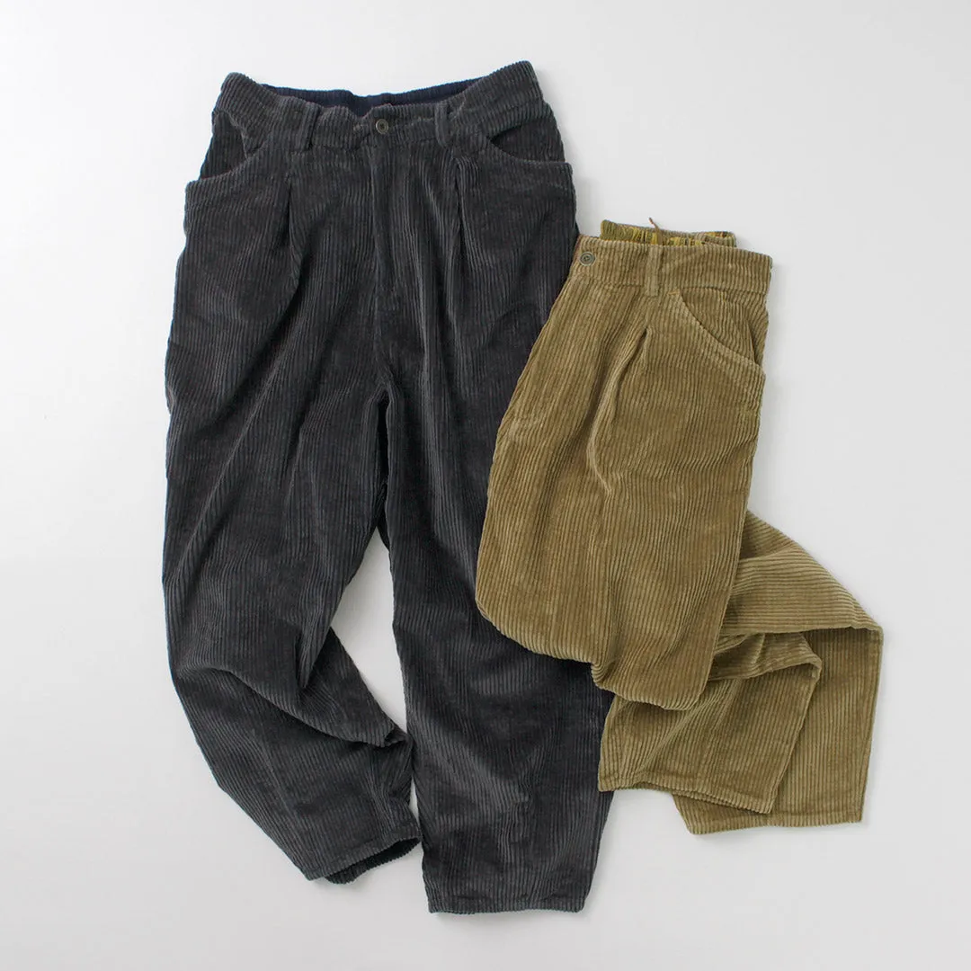 SLOW HANDS / Wide Corduroy Poofy Tuck Pants