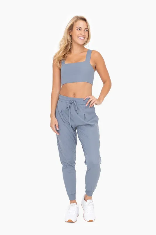 Solid Pleated Front Joggers