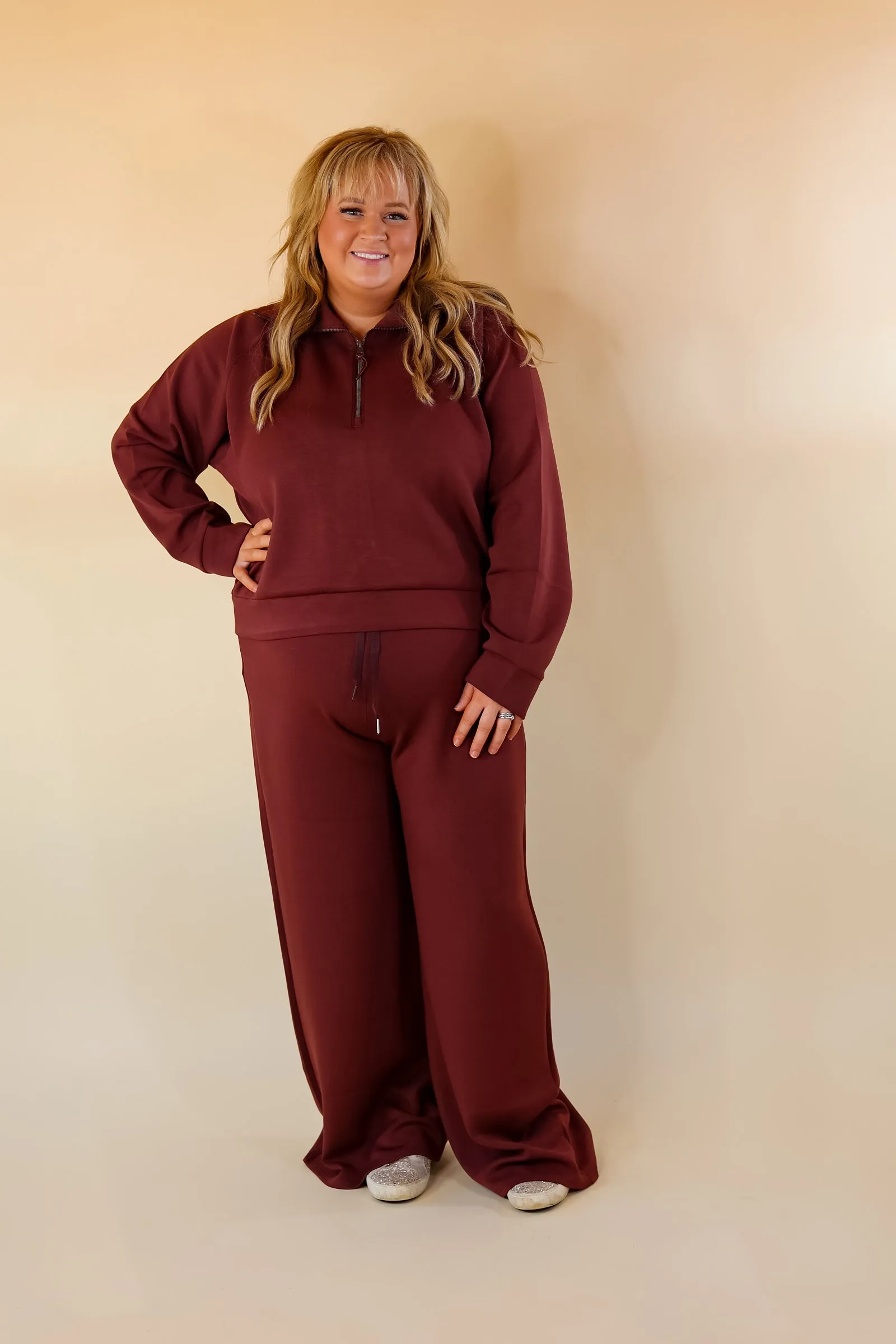 SPANX | AirEssentials Wide Leg in Maroon