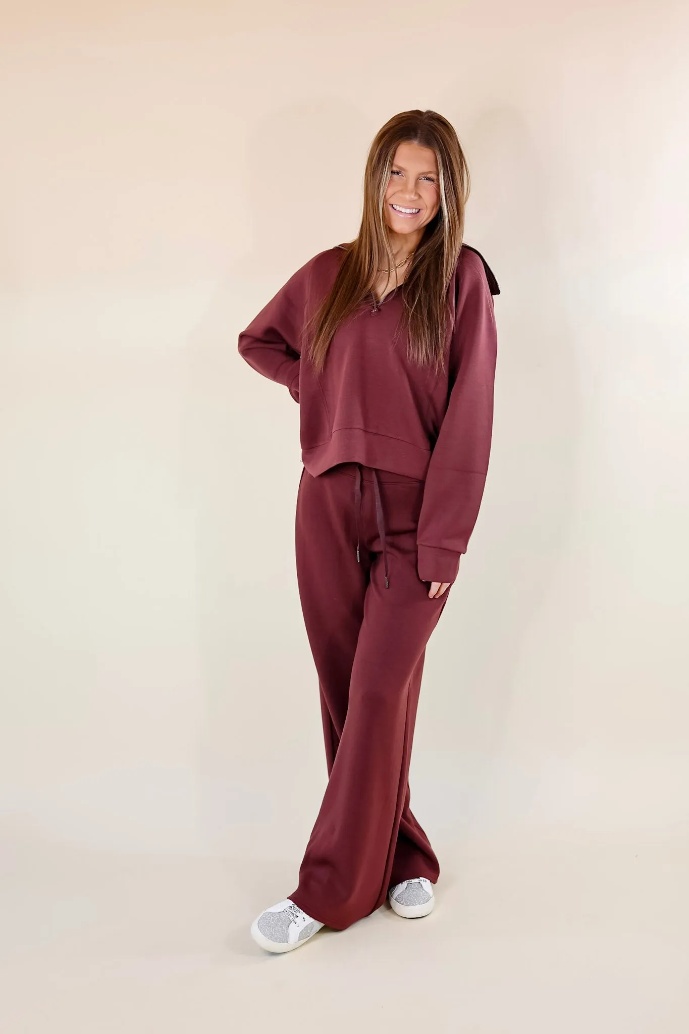 SPANX | AirEssentials Wide Leg in Maroon