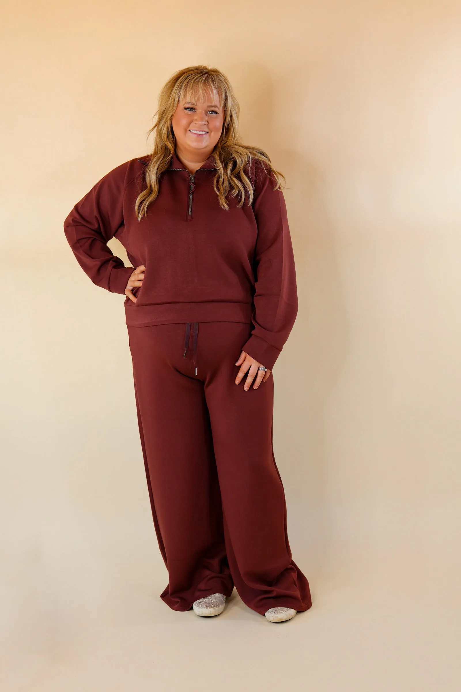 SPANX | AirEssentials Wide Leg in Maroon