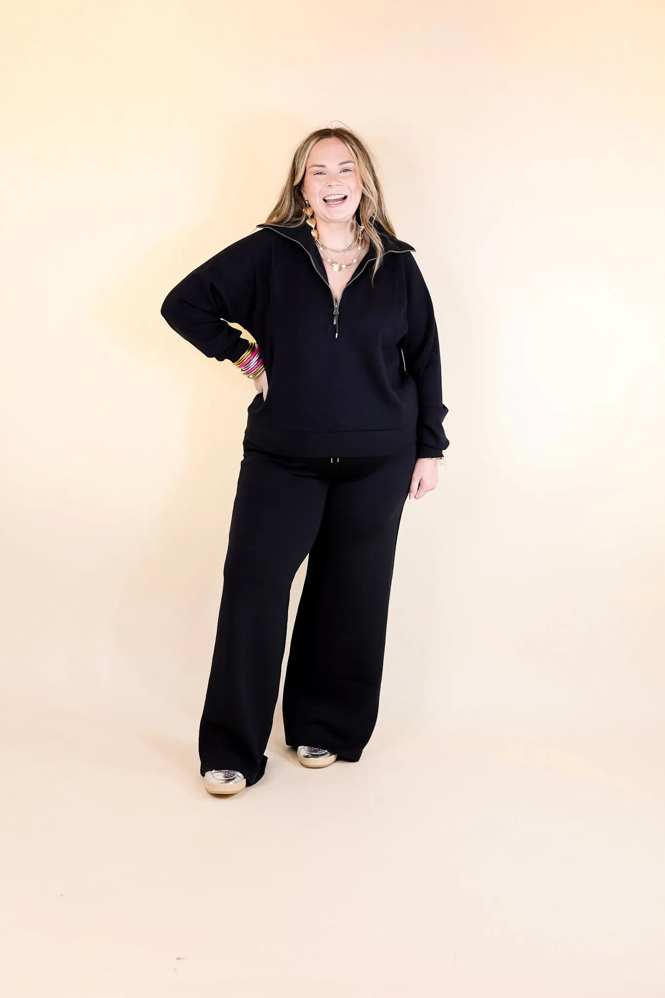 SPANX | AirEssentials Wide Leg Pant in Black