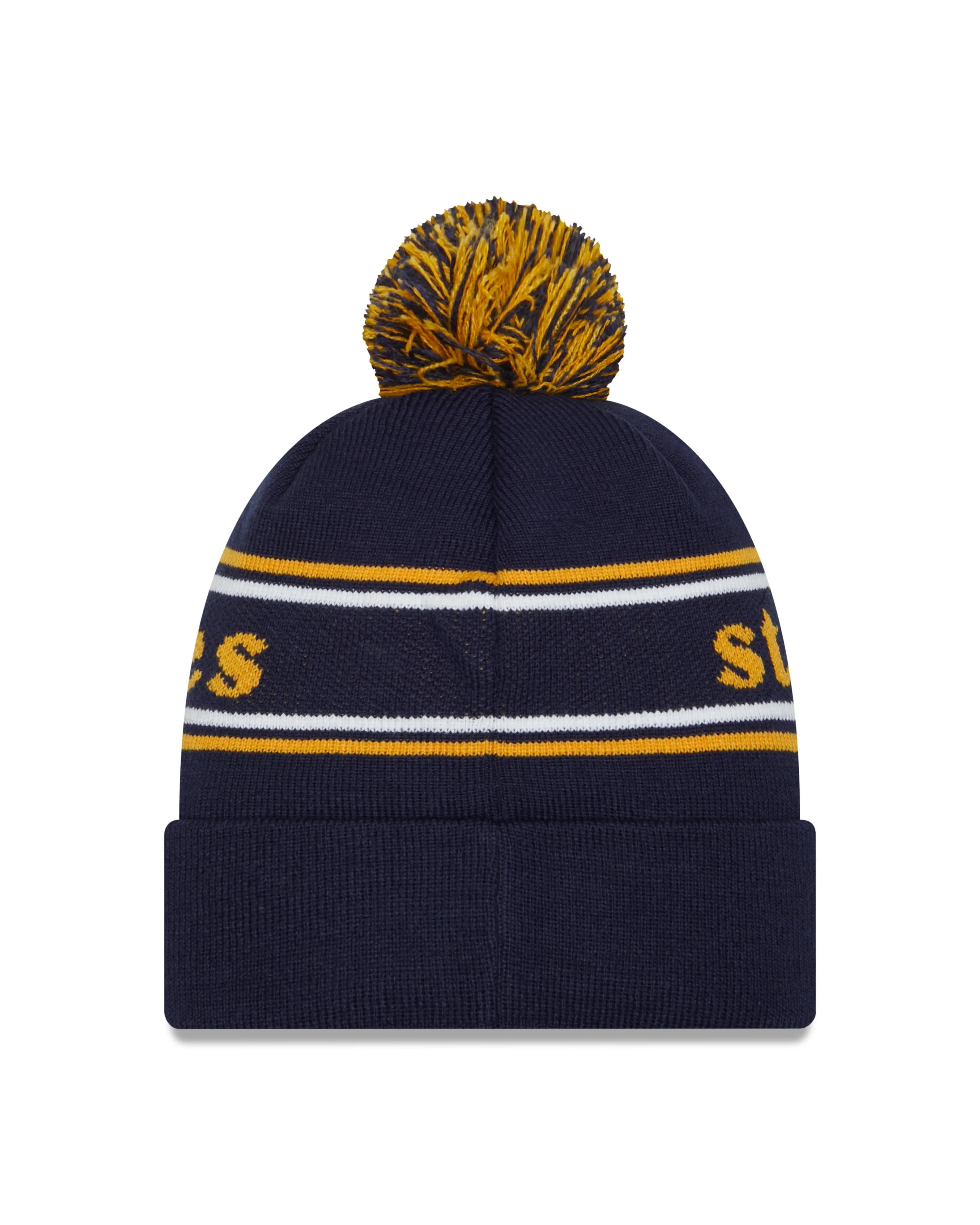 ST. LOUIS BLUES MEN'S NEW ERA POM KNIT HAT - NAVY