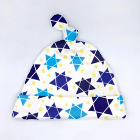 Star of David Baby Hat (0-3M) - Organic Cotton