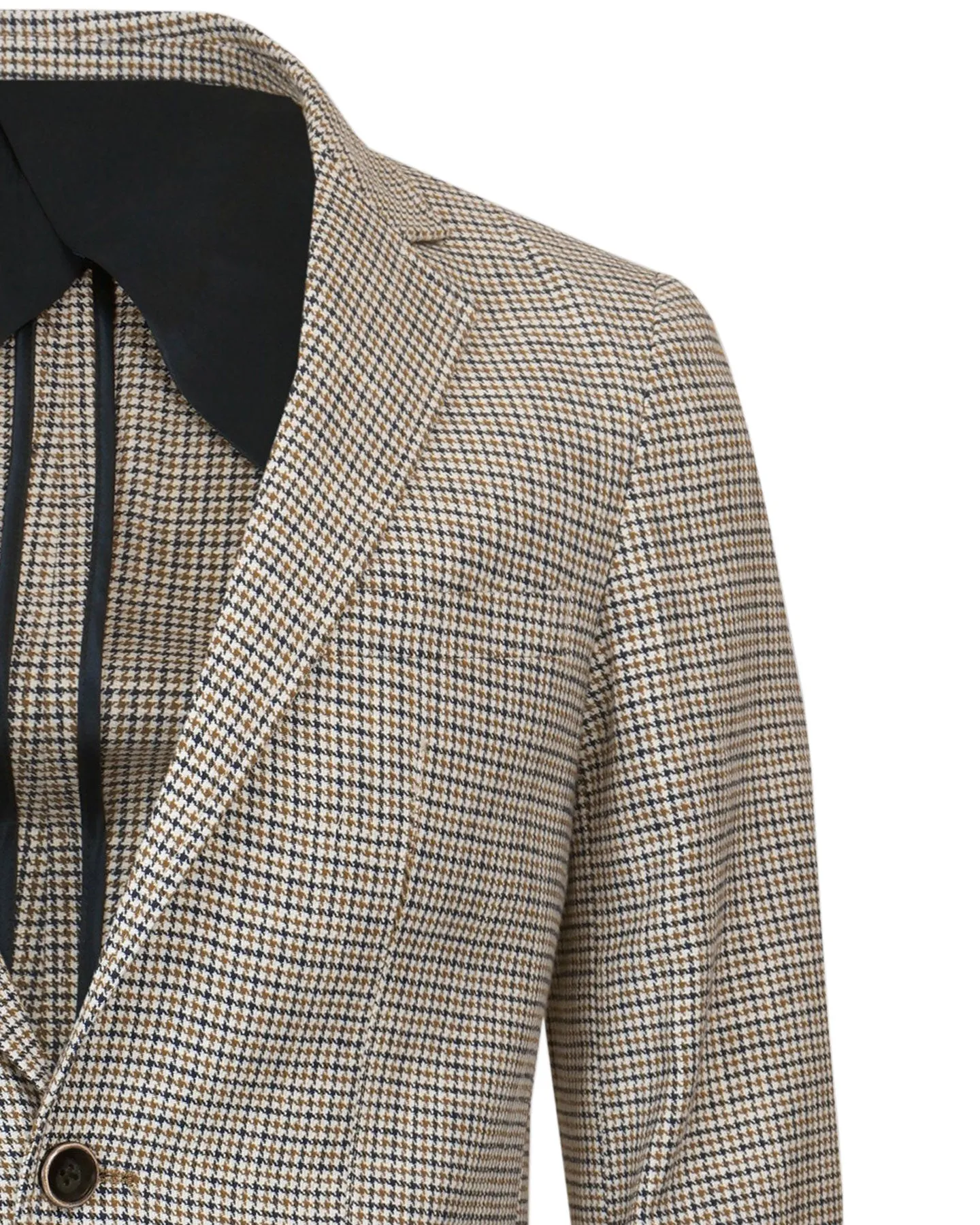 Straw Houndstooth Blazer