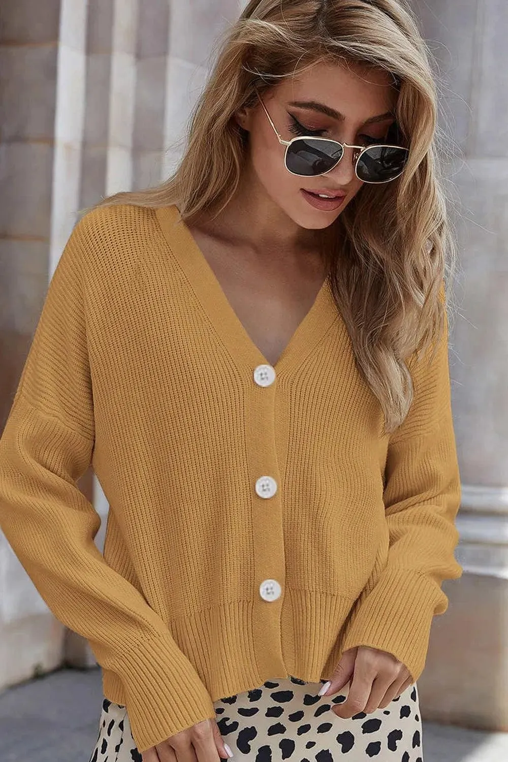 Stylish V-Neck Cardigan: Perfect Women's Fashion Staple Shop Today