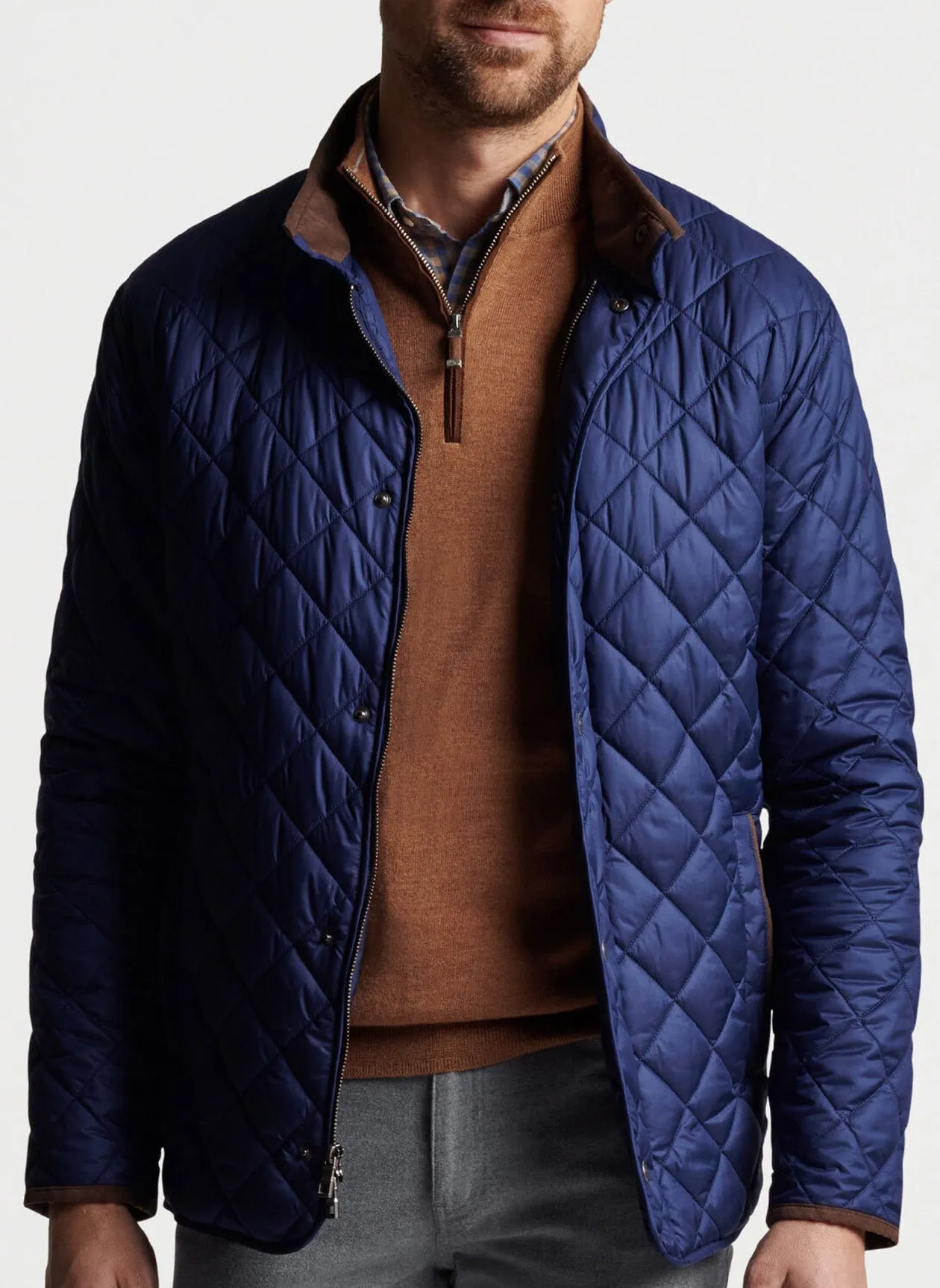 SUFFOLK QUILTED COAT - NAVY