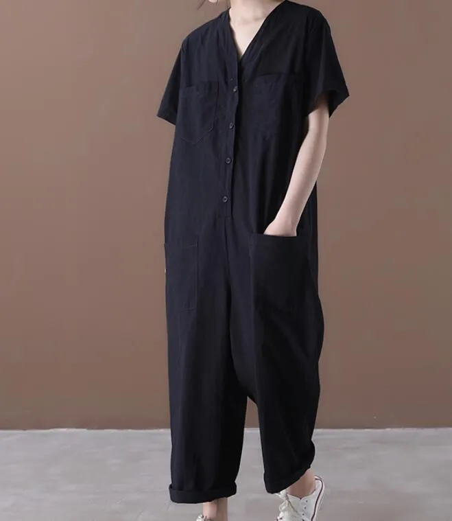 Summer  Women Casual Cotton Linen Jumpsuits PZ97251