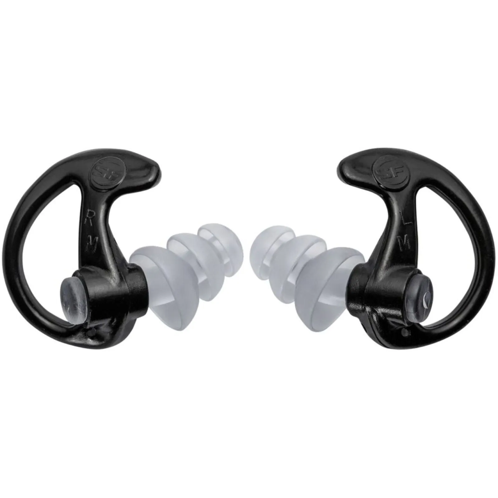 SureFire Triple Flanged Full Block Earplugs Med 1 Pair Black