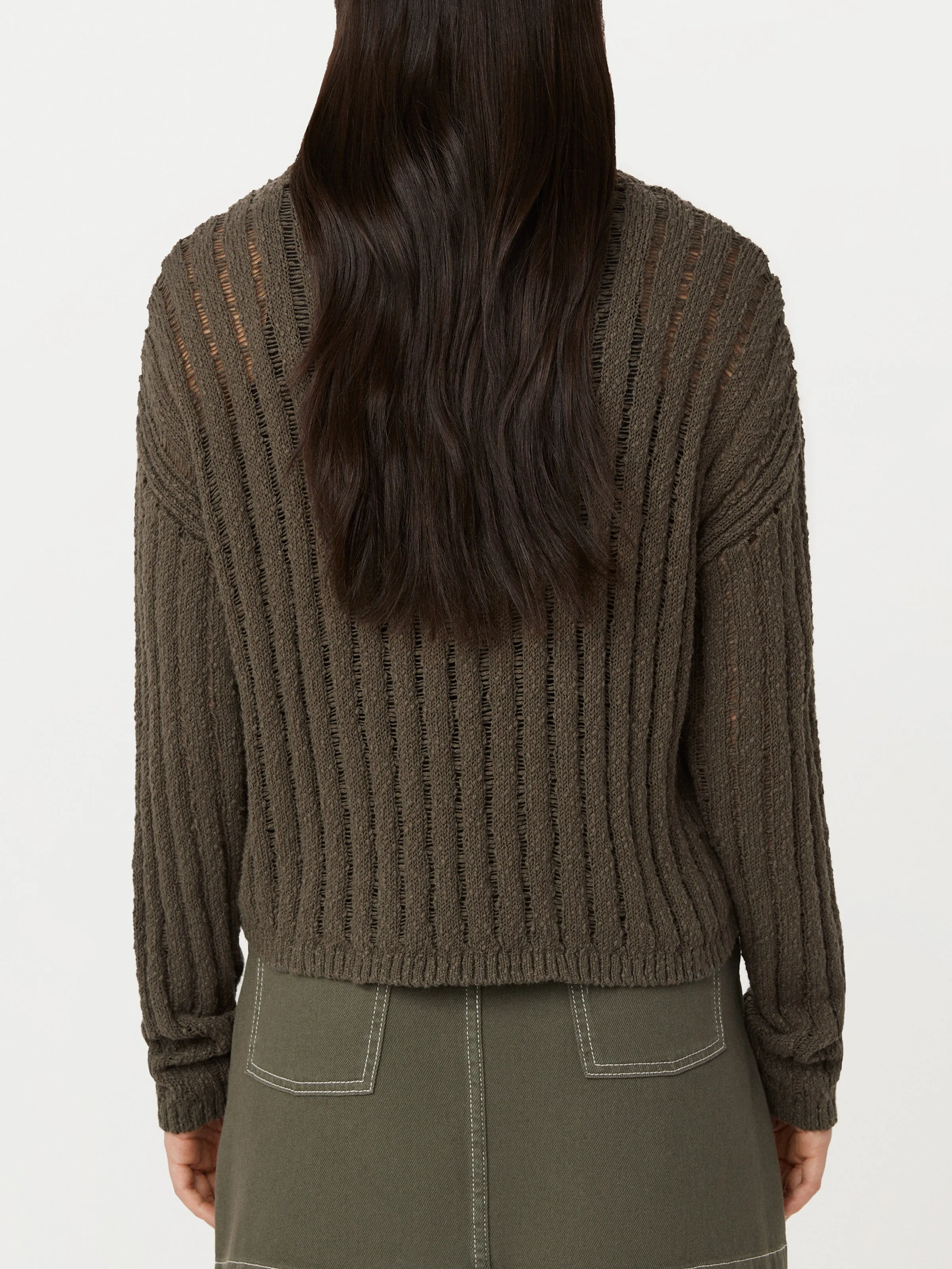 The Crochet Knit Sweater in Green