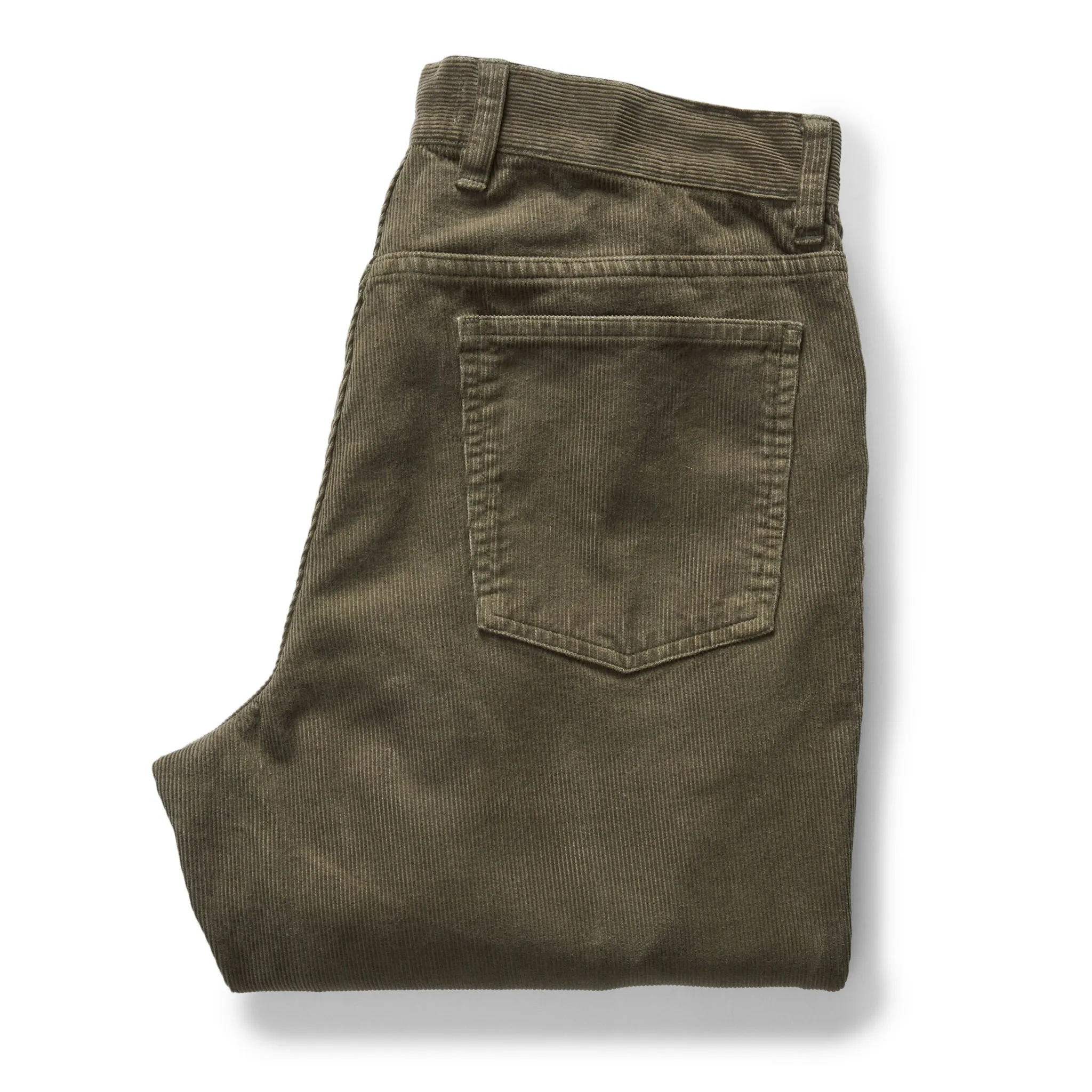 The Democratic 5-Pocket Pant in Fatigue Olive Corduroy