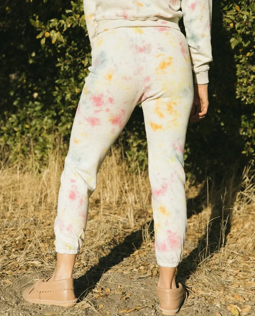 The Great - The Stadium Sweatpant in Confetti Tie Dye