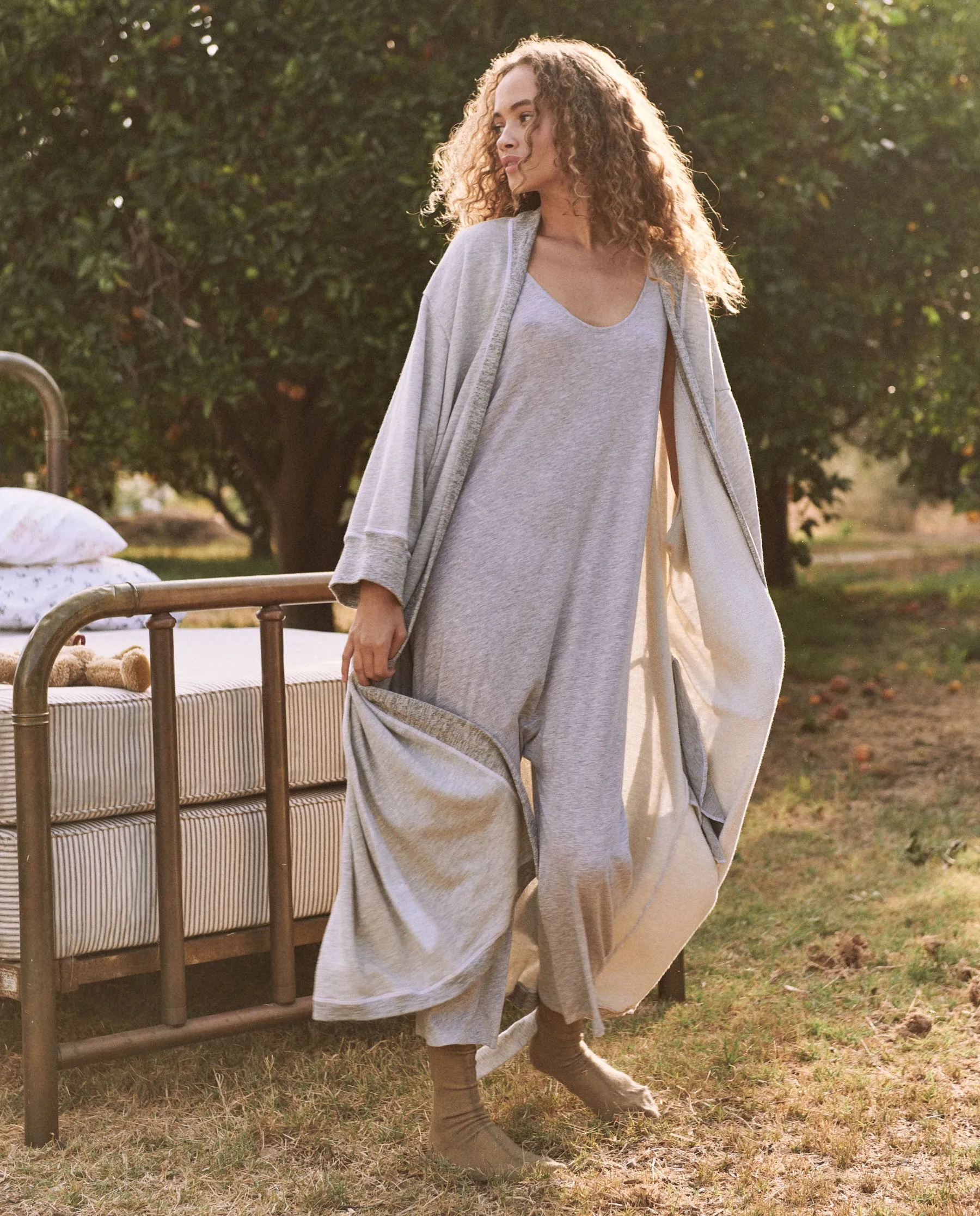 The Slip Sleeper Jumpsuit. -- Heather Grey