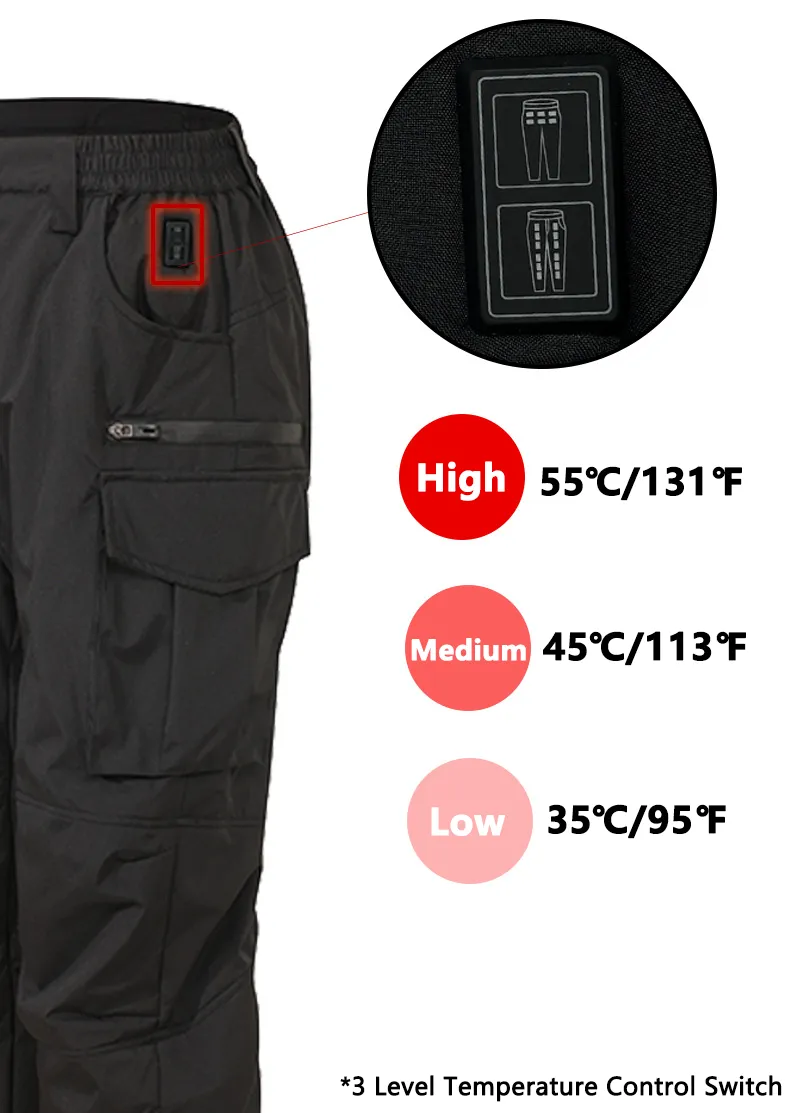 Unisex 18 Areas Heated Cargo Pants