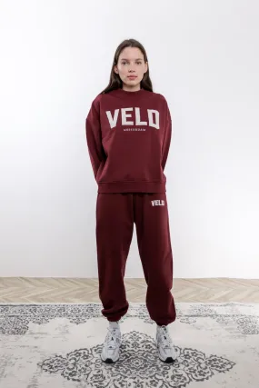 Veld Varsity Sweat Set Cabernet Red