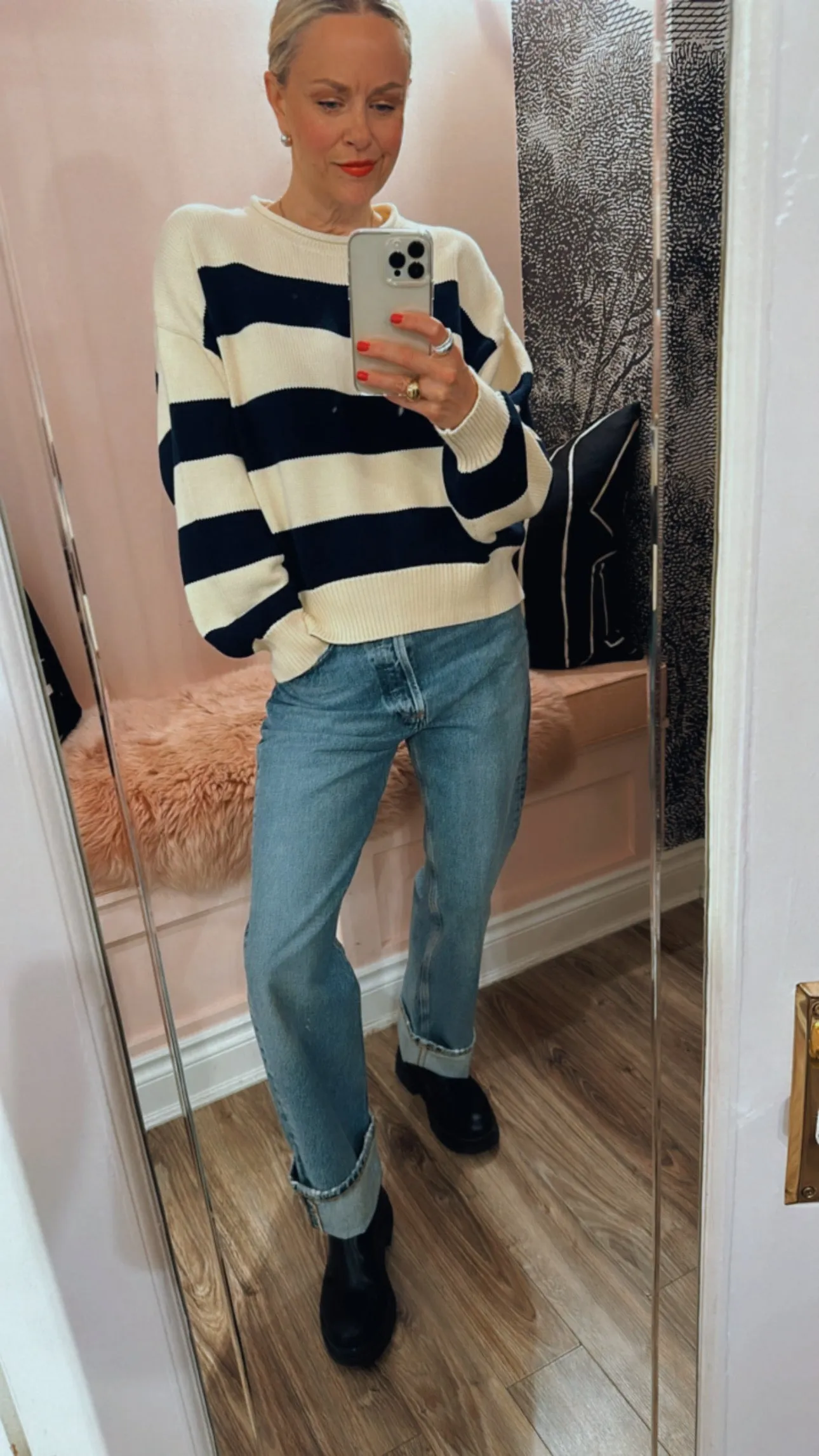 Wide Stripe Cotton Sweater