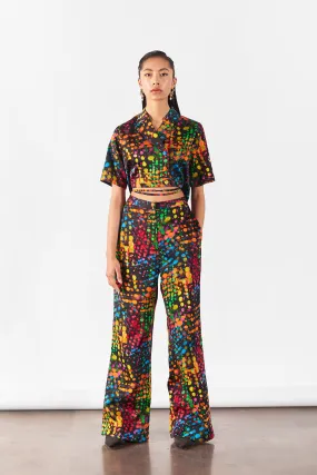 Wildflower Print Crop Blazer And Pants Co-Ord