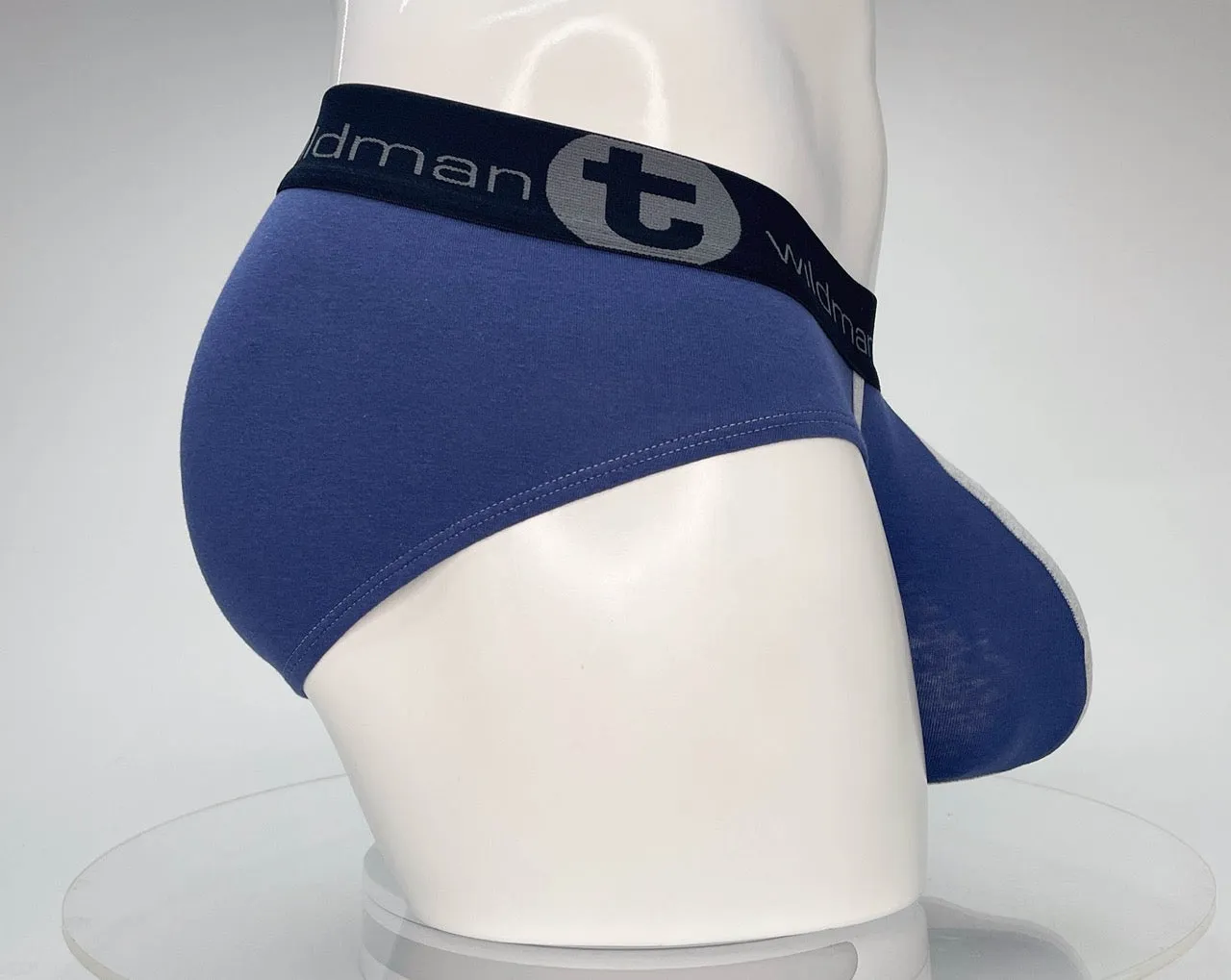 WildmanT Cotton Monster Cock Brief Dark Blue and Gray