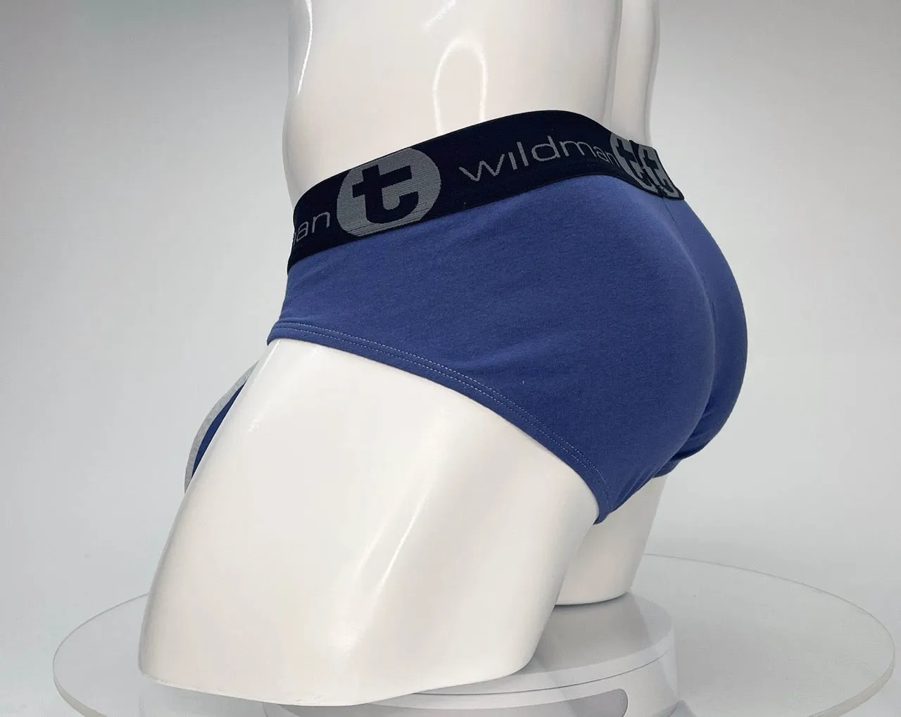 WildmanT Cotton Monster Cock Brief Dark Blue and Gray