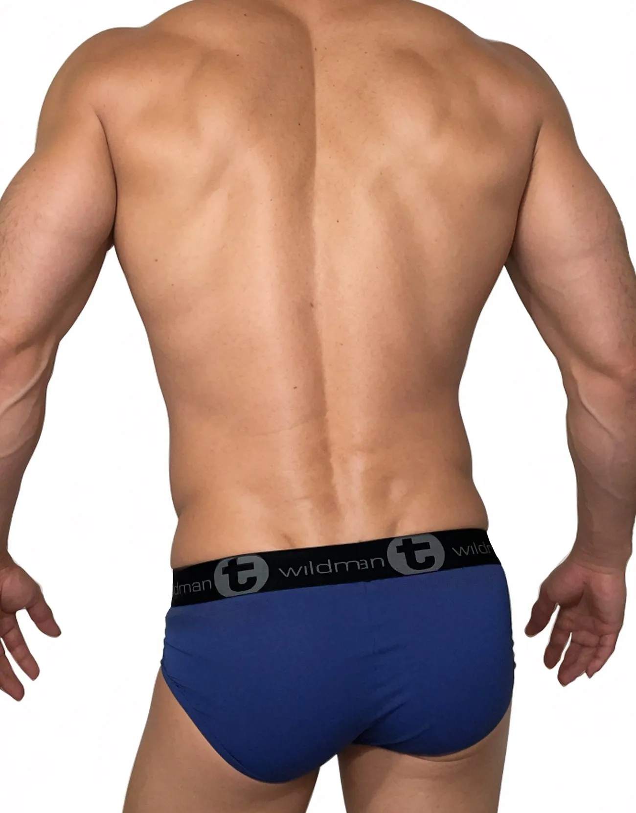 WildmanT Cotton Monster Cock Brief Dark Blue and Gray