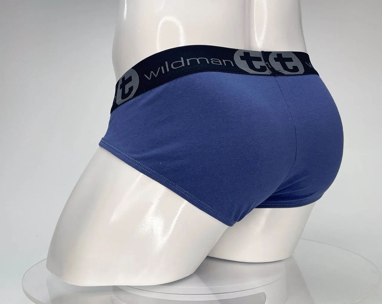 WildmanT Cotton Monster Cock Brief Dark Blue and Gray