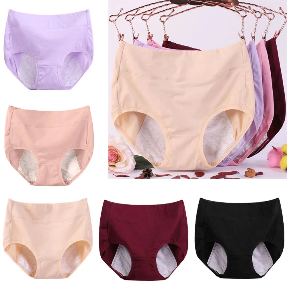 Women Washable Incontinence Underwear Cotton Period Panties Ladies Briefs