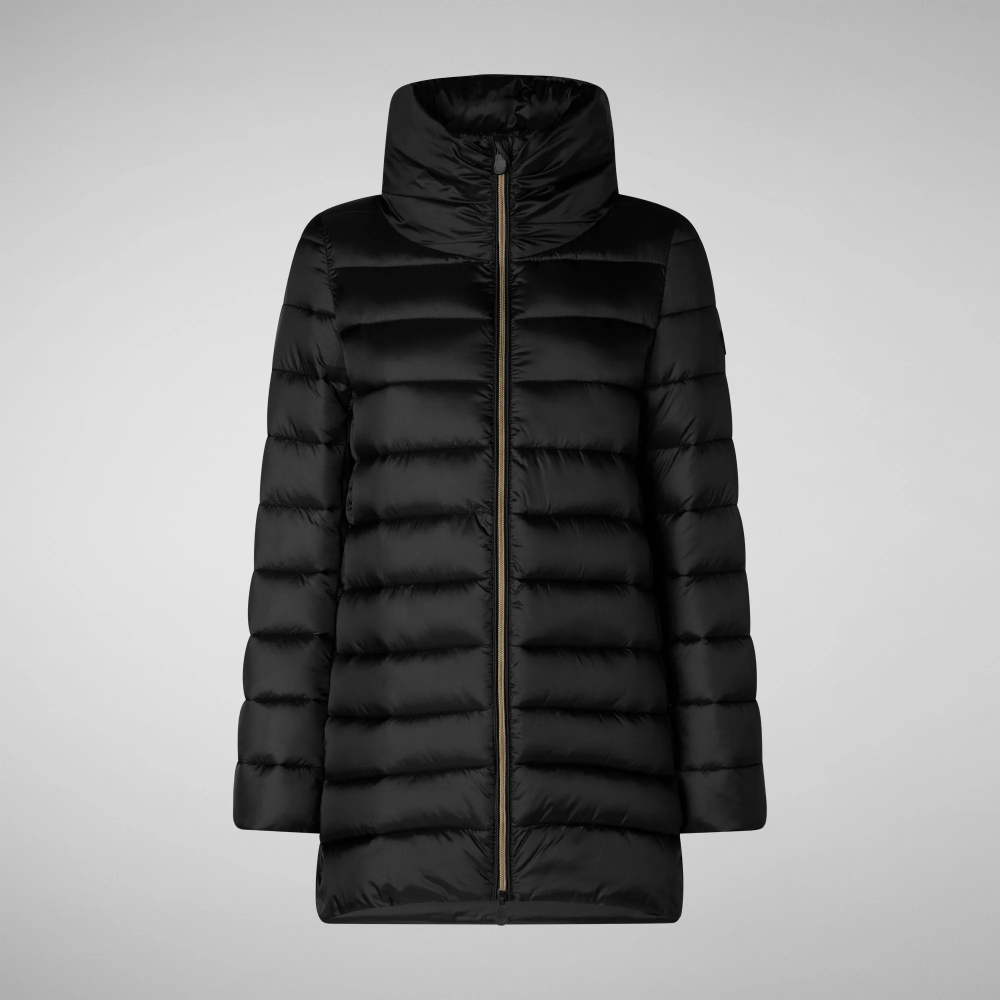 Women's Hooded Animal free Puffer Coat Lydia in black