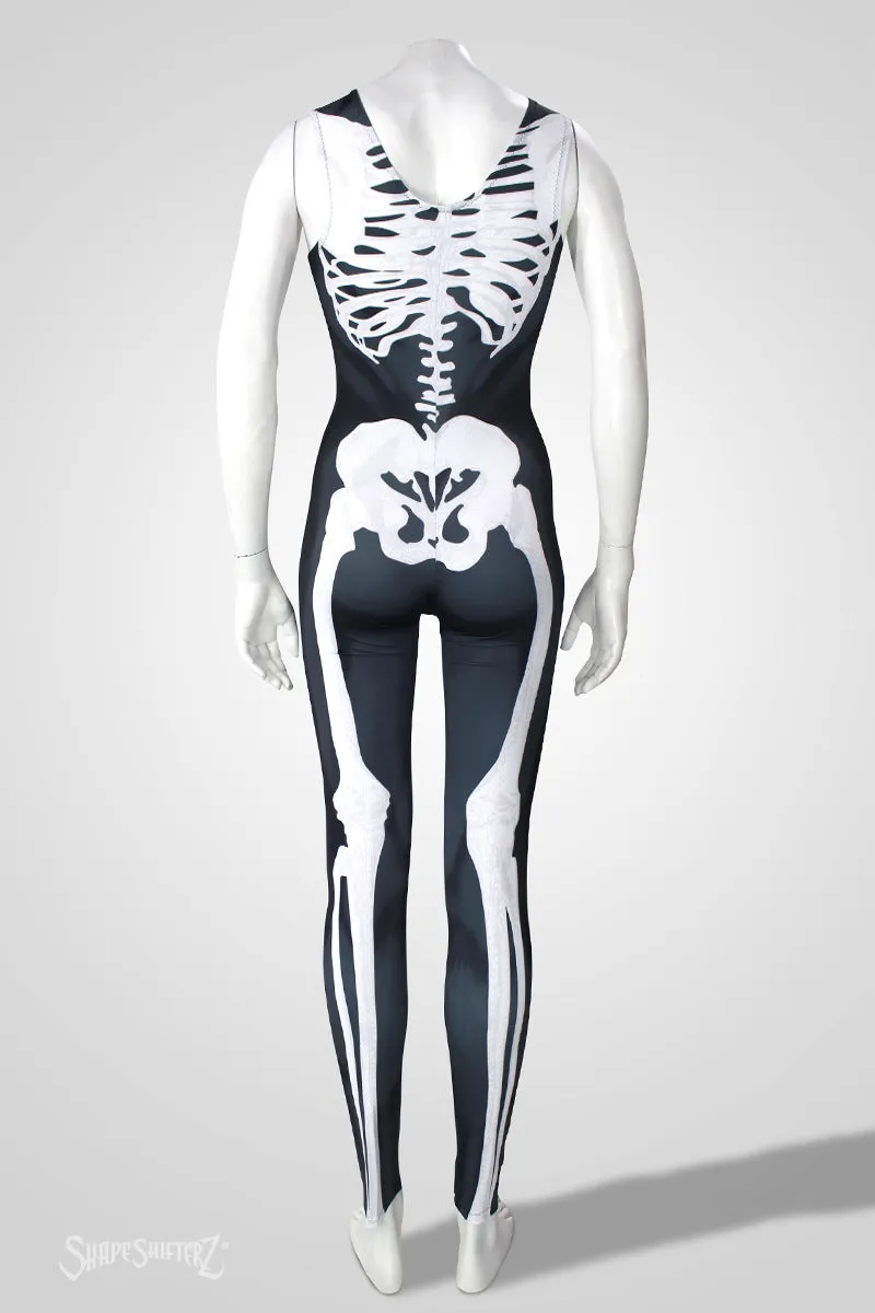 Women's Skeleton sleeveless catsuit