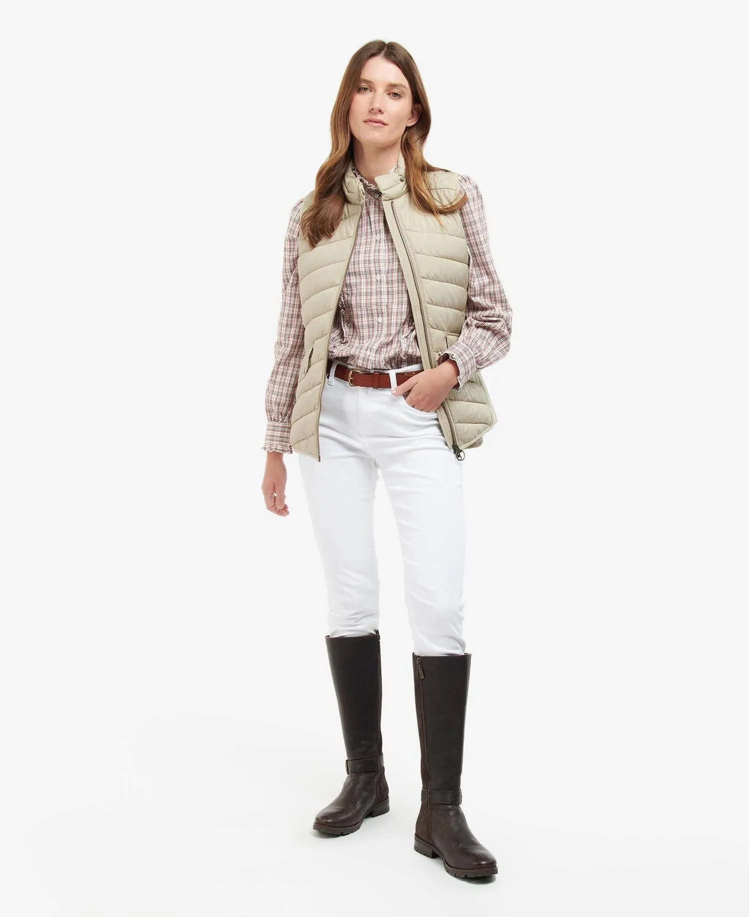 Women's Stretch Cavalry Gilet - Light Sand Marl