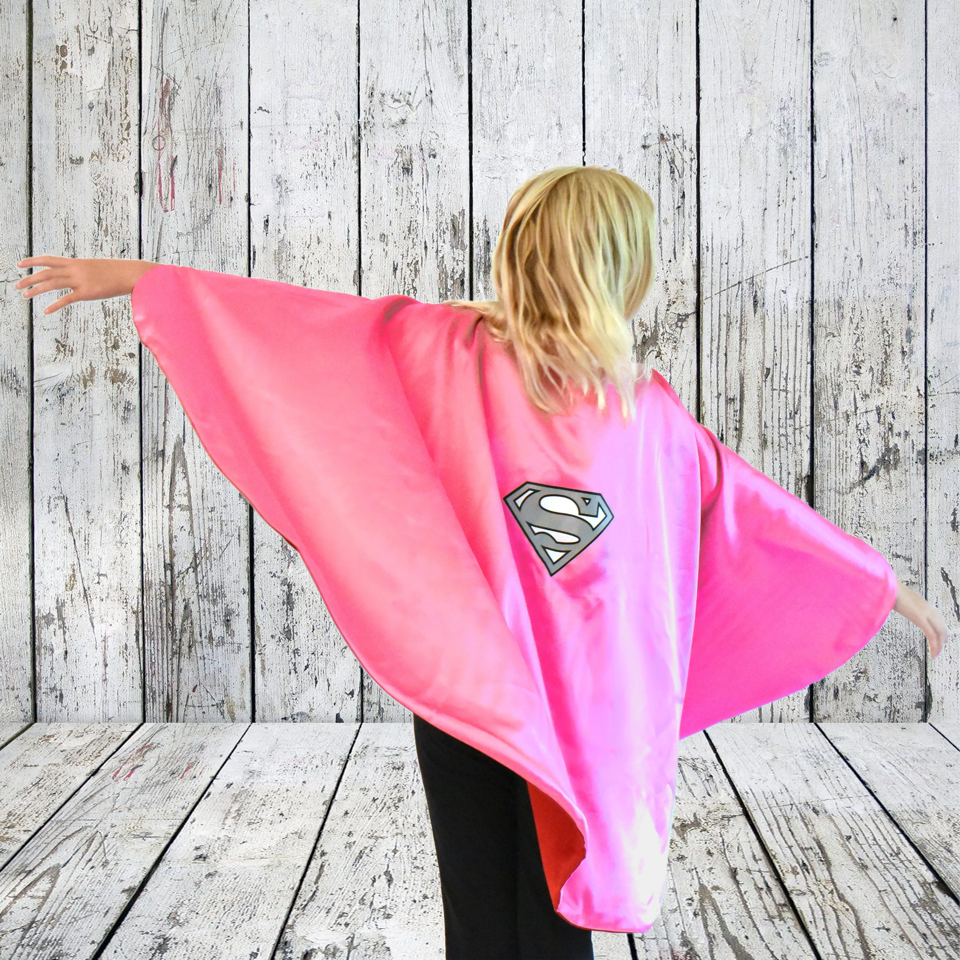 Wonder Woman & Super Hero Reversible Costume Cape for Creative Play and Halloween